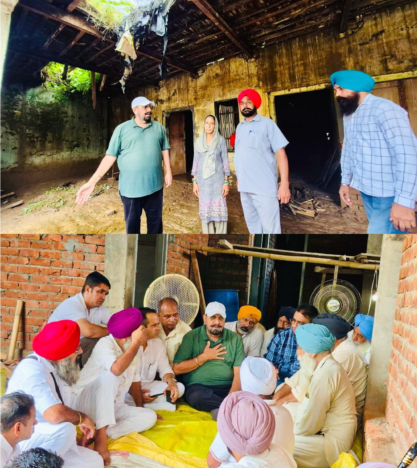 MLA Kuljit Singh Randhawa visits villages affected by continuous rain, assures people of all possible help